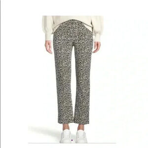 🆕Loft Outlet Black & Muslin Animal Print Curvy
High-Rise Straight-Leg Pants2P🆕